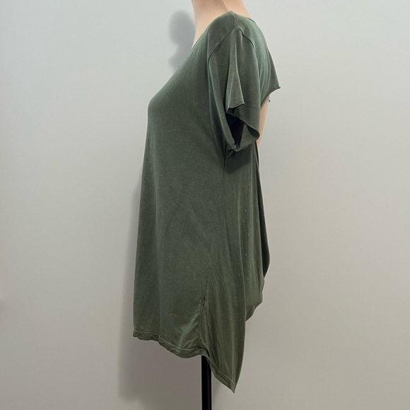 3/$30 AE Don’t Ask Why Drapey Open Back Tee Green One Size Distressed T-Shirt - Picture 6 of 14